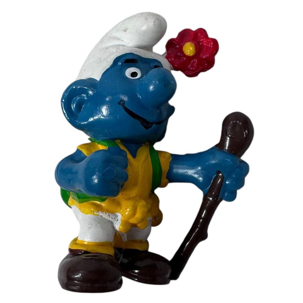 Vintage Schleich The Smurfs PVC Figure‎ Lot of 3 Candy Cane Hiker Wheat Farmer - Picture 4 of 10